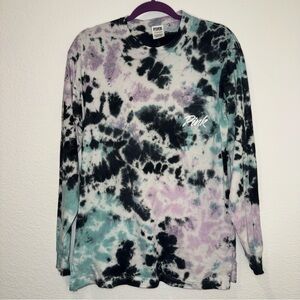 PINK Victoria's Secret Pink Long Sleeve Tie Dye Tee size Small